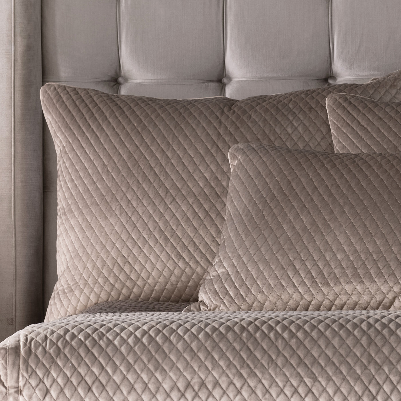 Valentina Quilted Luxe Euro Pillow Buff 27X36