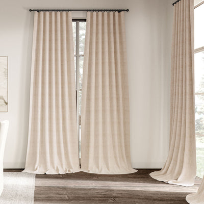 Harper Ivory Drapery Panels (Set of Two - 52x96 - French Pleats) Made-To-Order